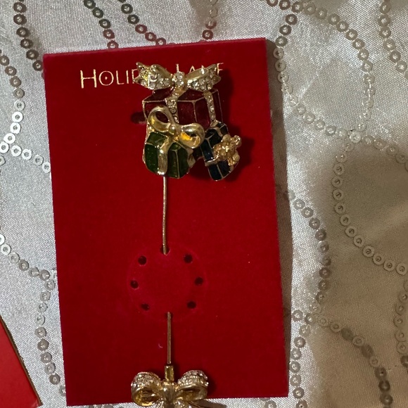 Holiday Silver Brooch Set - Picture 2 of 4